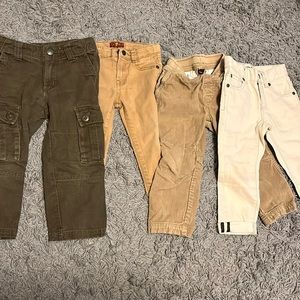 Bundle set of designer toddler pants , Tea, and Peek Jeans